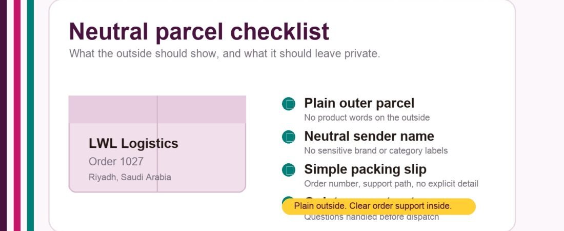 What Neutral Packaging Should and Should Not Say on a Private Parcel