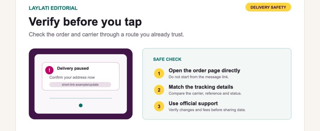 Delivery Tracking Messages: How to Verify a Private Order Link Before You Tap