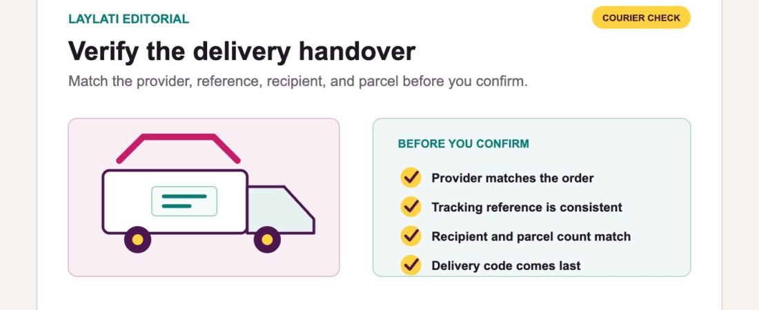 How to Check a Courier Before a Private Order Handover in Saudi Arabia